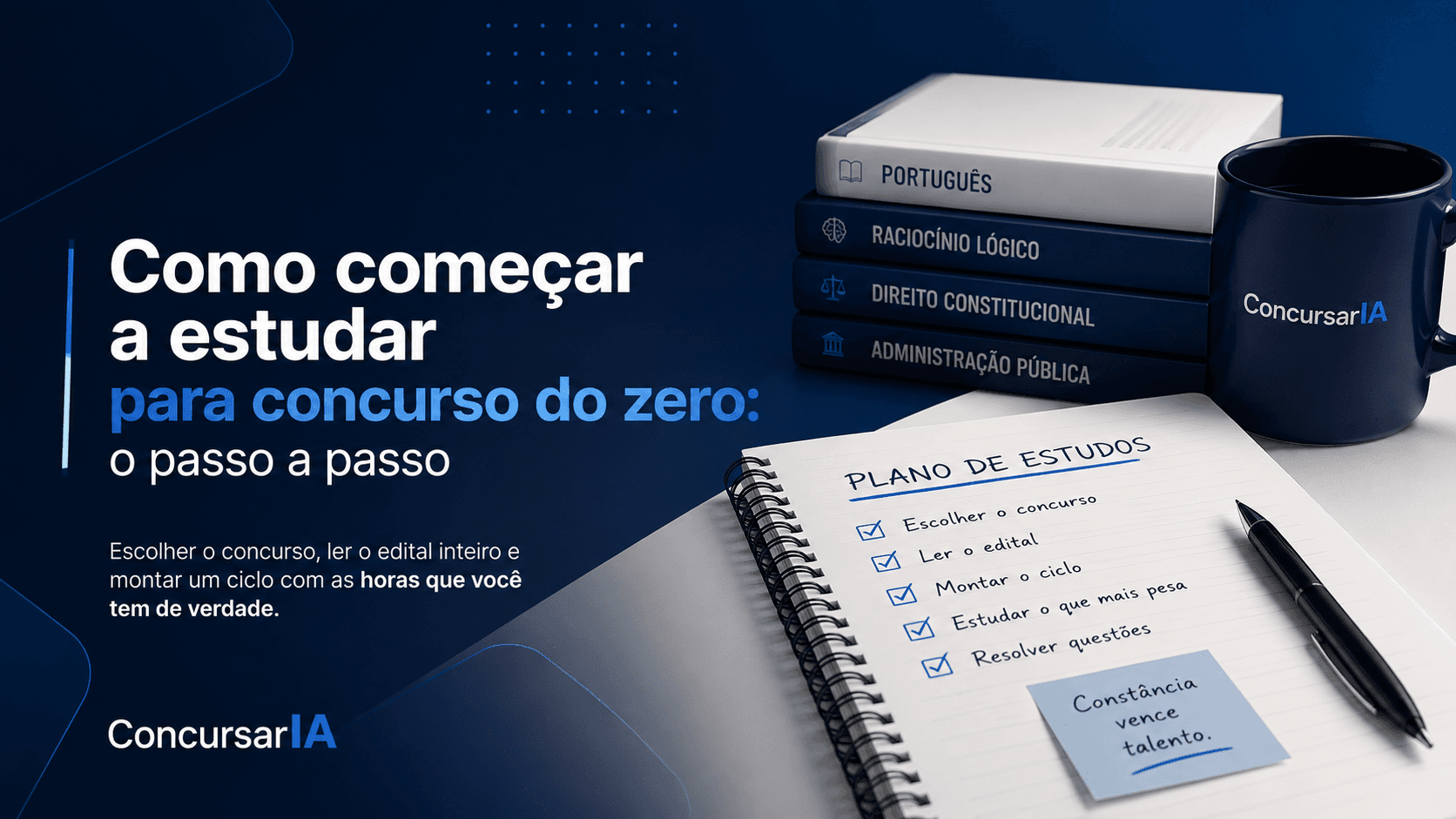 Como começar a estudar para concurso do zero: o passo a passo