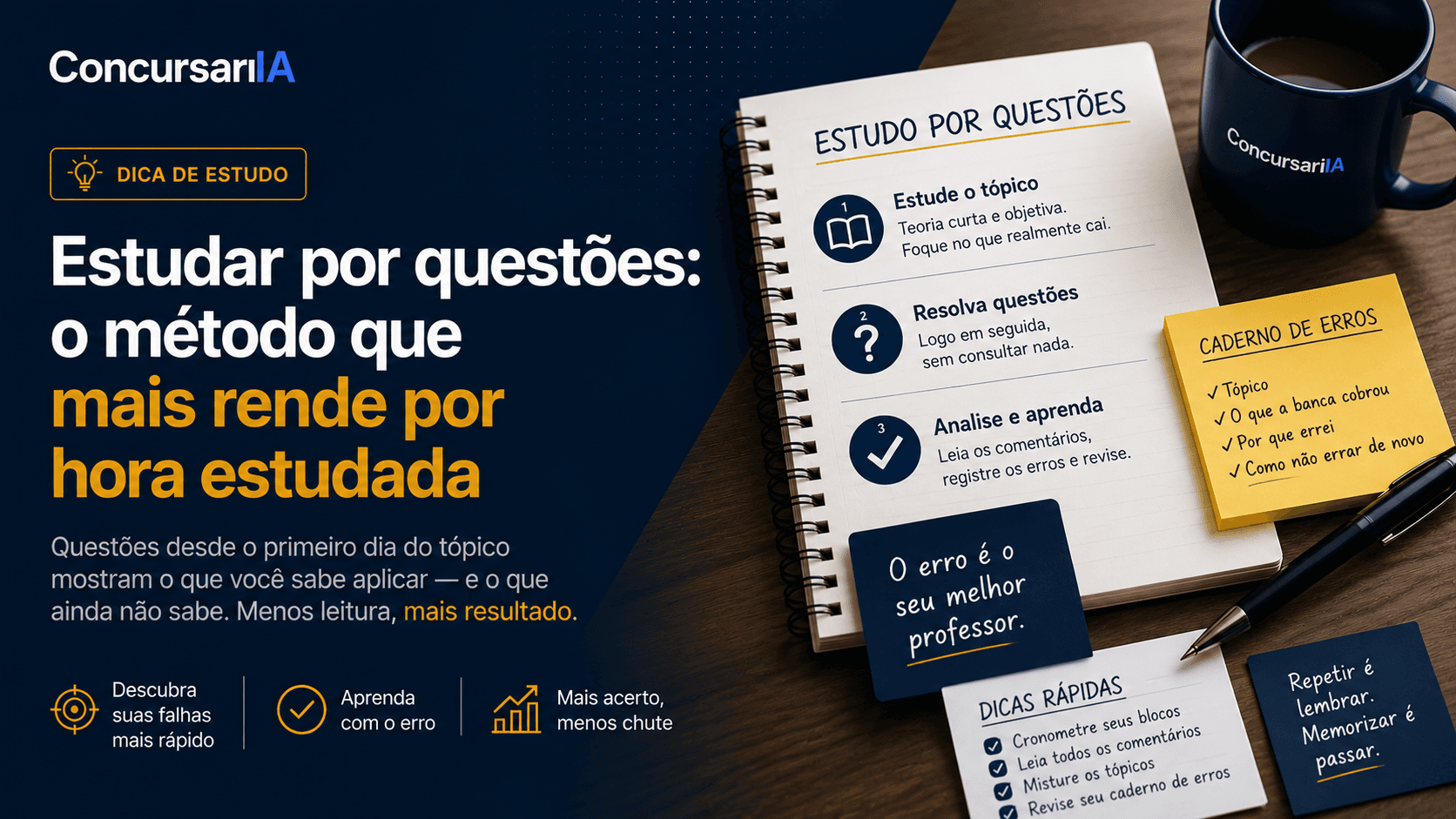 Estudar por questões: o método que mais rende por hora estudada