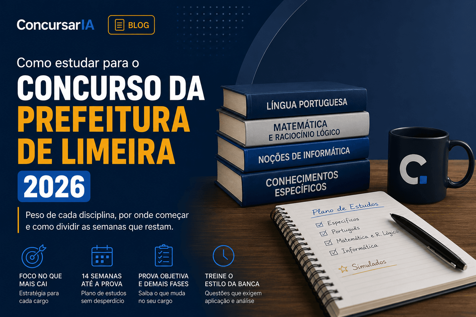 Como estudar para o concurso da Prefeitura de Limeira 2026
