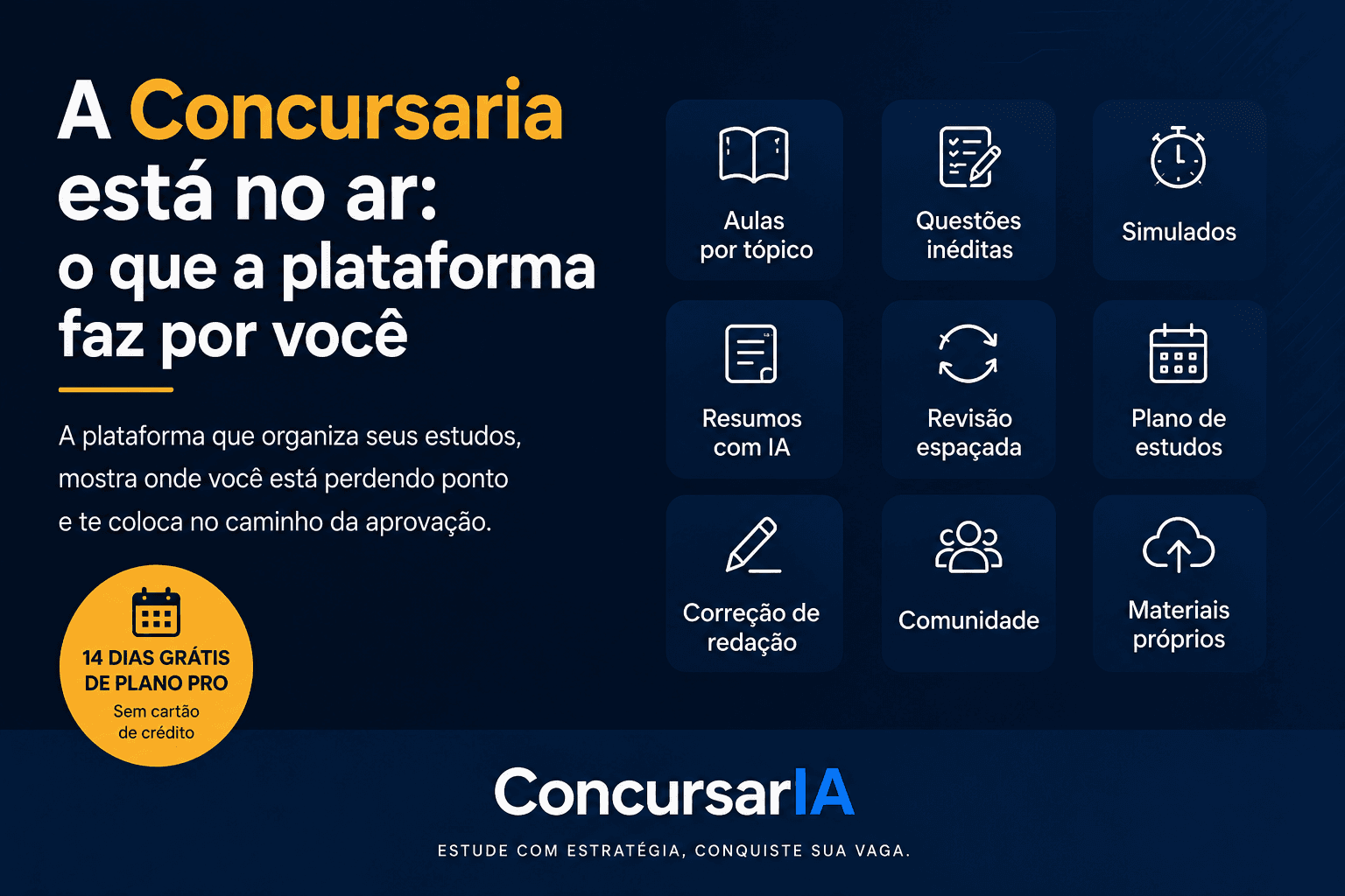 A Concursaria está no ar: o que a plataforma faz por você